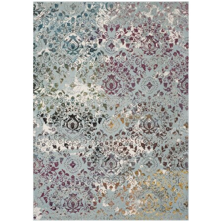 Safavieh Aria Power Loom Woven Small Rectangle Rugs; Blue & Multi Color - 4 x 6 ft. ARA172B-4